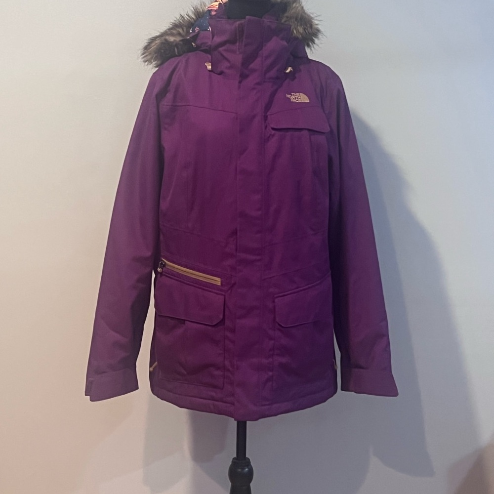 Women’s The North Face Deep Purple Jacket with Fur Hood